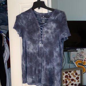 Blue Tye Dye Short Sleeve